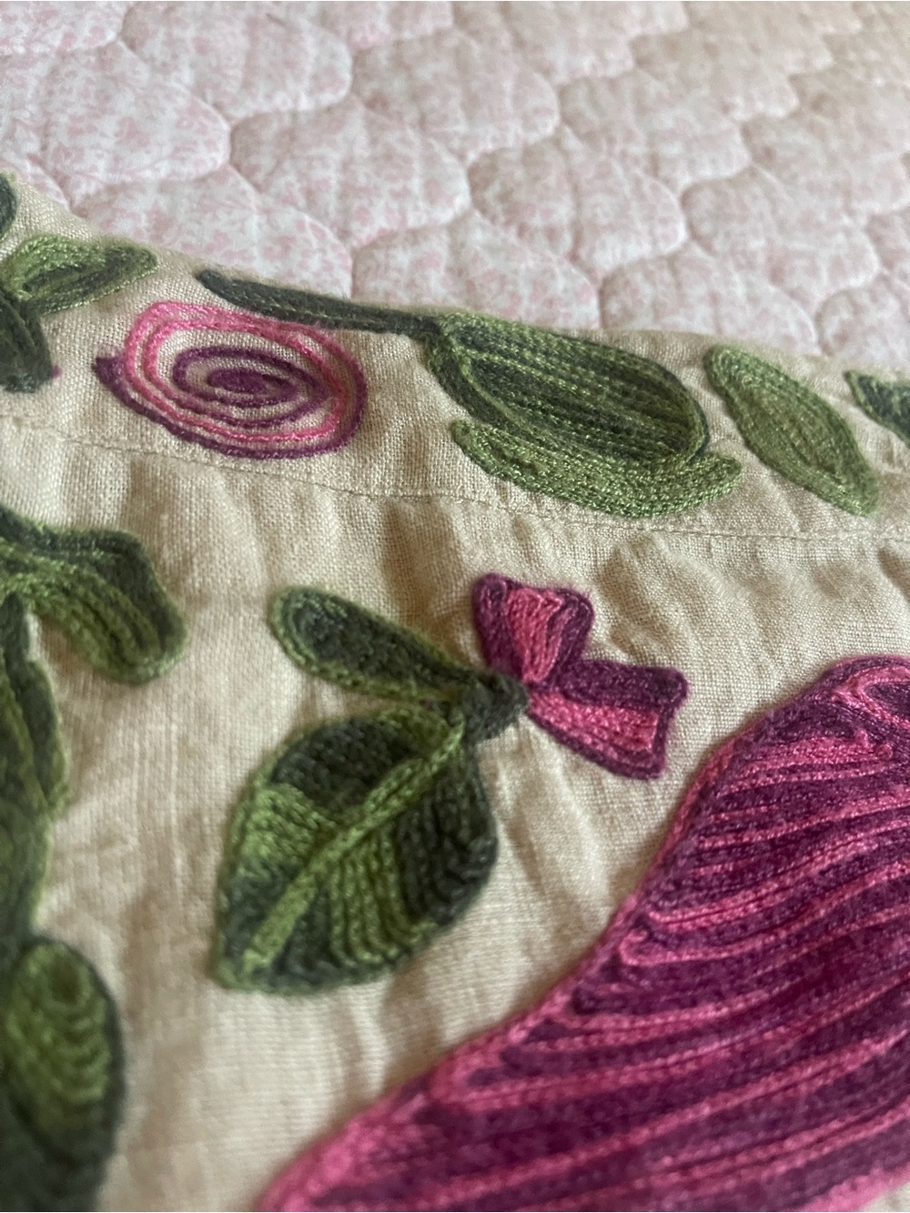 Calypso St. Barth Cream A-Line Skirt with Colorful Bird Embroidery - Picture 5 of 12